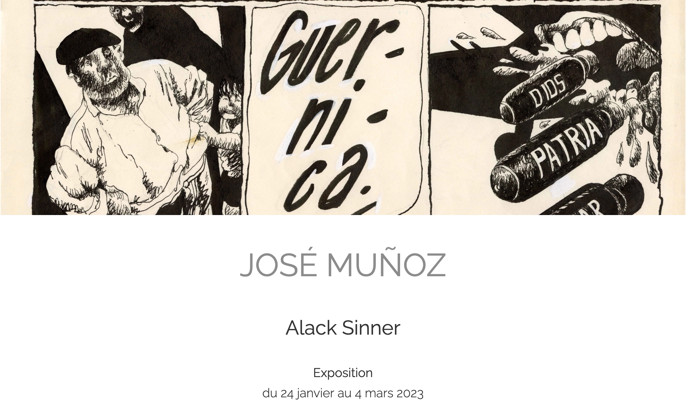 France: Galerie Martel Paris. Expo José Muñoz